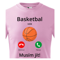 Dětské tričko Basketbal volá Musím jít! - skvělý dárek pro milovníky basketbalu