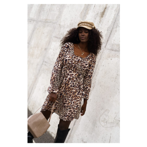 Leopard šaty se zvířecím potiskem MISSFOFO