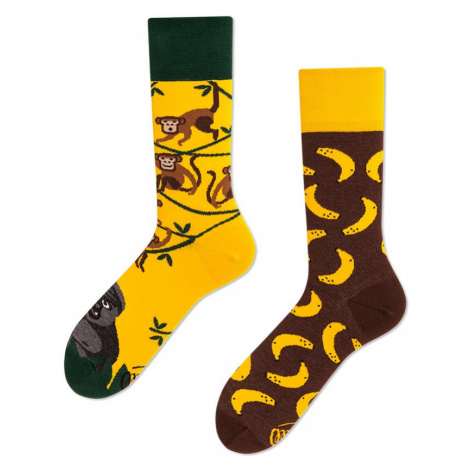 Žluto-hnědé ponožky Monkey Business