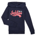 Jack & Jones JJELOGO SWEAT HOOD 2 COL 24 SNJNR Tmavě modrá