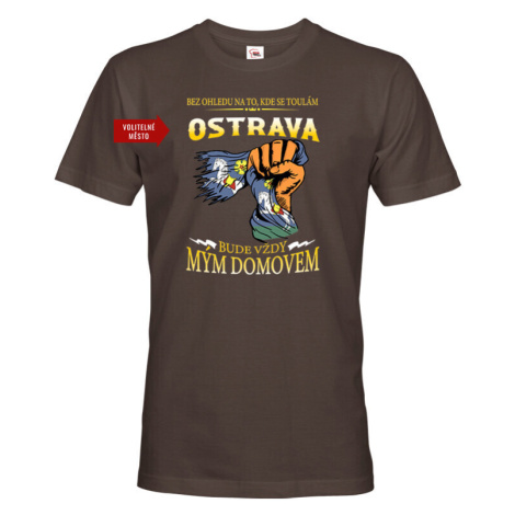 Pánské vlastenecké tričko s potiskem volitelného města BezvaTriko