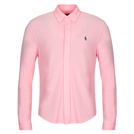 Polo Ralph Lauren CHEMISE AJUSTEE COL BOUTONNE EN POLO FEATHERWEIGHT Růžová