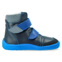 BEDA ZIMNÍ VYŠŠÍ DAN Black/Blue - užší kotník | Dětské zimní zateplené barefoot boty