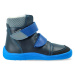 BEDA ZIMNÍ VYŠŠÍ DAN Black/Blue - užší kotník | Dětské zimní zateplené barefoot boty