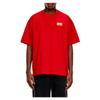 Tričko diesel t-nlabel-l1 t-shirt červená