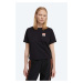 Bavlněné tričko Wood Wood Steffi T-Shirt x Fila černá barva, 688376.A296-BLACK