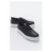 LuviShoes Boom Women's Black-white Leather Sneakers