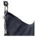 Luxusní dámská kožená kabelka přes rameno Euda, tmavě modrá