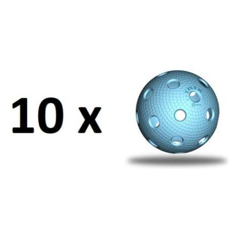 Florbalový míček TRIX IFF - azurový - 10 ks