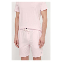 Pyžamové šortky Polo Ralph Lauren pánské, růžová barva, 714931652