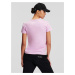 Světle růžové dámské tričko KARL LAGERFELD Ikonik 2.0
