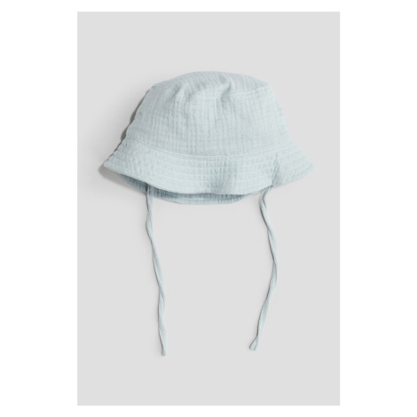 H & M - Cotton muslin bucket hat - tyrkysová H&M