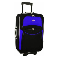 Rogal Modro-černý textilní cestovní kufr 