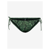 Zelený dámský vzorovaný spodní díl plavek Pieces Bilma