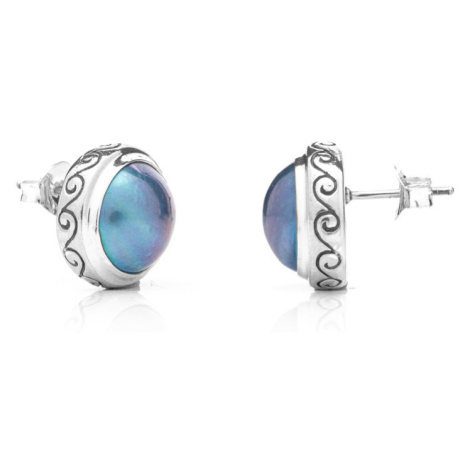 Buka Jewelry | Perlové náušnice Biru - Barva Modrá, Drahý kov Sterlingové stříbro (925) ER028