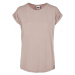 Ladies Modal Extended Shoulder Tee - duskrose