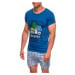 Men's pyjamas U489 - blue