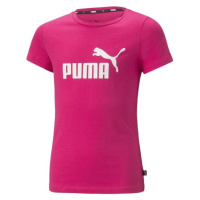 Puma ESSENTIALS LOGO TEE Dívčí triko, růžová, velikost