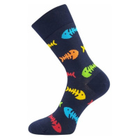 Lonka FISH Unisexové ponožky, tmavě modrá, velikost
