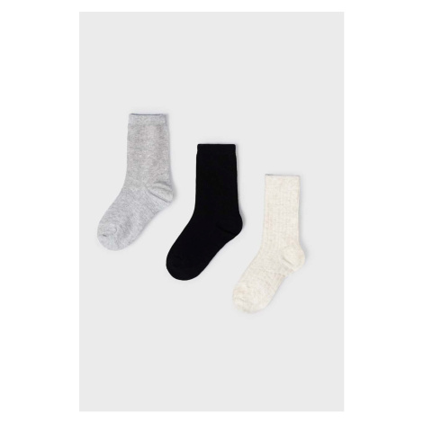 Dětské ponožky Mayoral 3-pack šedá barva