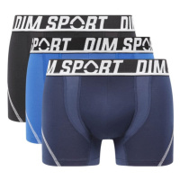 DIM SPORT MICROFIBRE BOXER 3x - Men's sports boxer briefs 3 pcs - black - blue