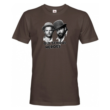 Pánské tričko Bud Spencer a Terence Hill - Old school heroes BezvaTriko