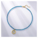 Éternelle Exkluzivní náhrdelník s medailonkem Salvatici NH1069 Světle modrá 39 cm + 5 cm (prodlo