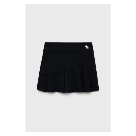 Dětská sukně Abercrombie & Fitch černá barva, mini, áčková