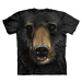 Pánské batikované triko The Mountain - Medvědí tvář - černé