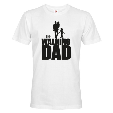 Pánské tričko pro tatínky s vtipným potiskem The walking dad BezvaTriko