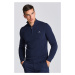 SVETR GANT COTTON PIQUE HALF ZIP EVENING BLUE