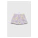Dětská lněná sukně GAP fialová barva, mini