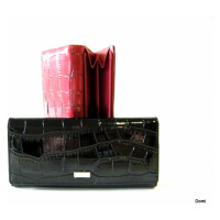 BRIGHT Dámská peněženka kroko lak Černá, 19 x 19 x 9 (BR14-D441-10ST-09KRL)