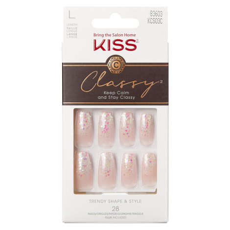 KISS Nalepovací nehty Classy Nails Scrunchie 28 ks