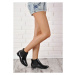 VICES Perfektní černé kotníčkové boty s elastickými vsadkami velikost