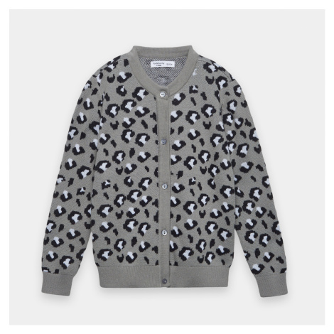 Sinsay - Dívčí svetr s leopardím vzorem - Šedá