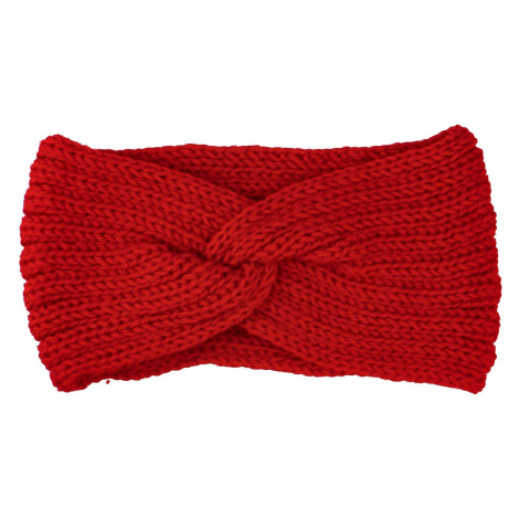 Pohodlná pletená čelenka Elefo, červená Delami
