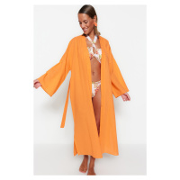 Trendyol Maxi Woven Kimono & Caftan with Orange Belt