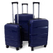 Rogal Modrá sada 3 luxusních skořepinových kufrů "Royal" - M (35l), L (65l), XL (100l)