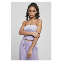 Urban Classics / Ladies Short Velvet Tube Top lavender