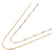 Victoria Filippi Stainless Steel Ocelový náhrdelník Oscia Gold - chirurgická ocel, perla NHN2106