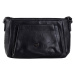 ČERNÁ CROSSBODY KABELKA S DEKORATIVNÍMI PÁSY -BLACK