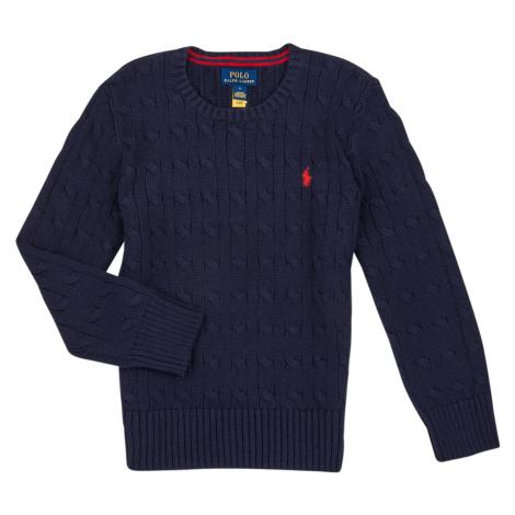 Polo Ralph Lauren LS CABLE CN-TOPS-SWEATER Tmavě modrá