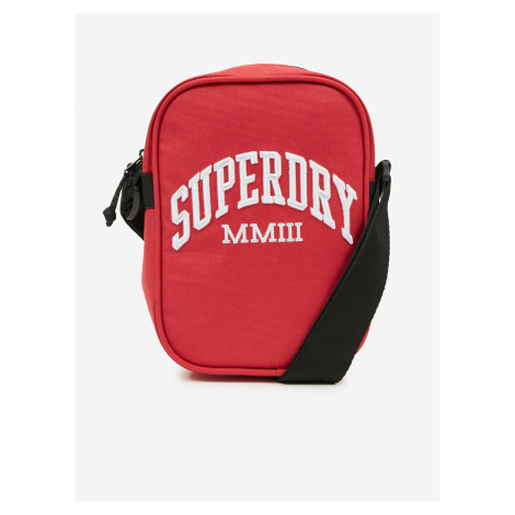 Červená pánská malá crossbody taška s nápisem Superdry Side Bag
