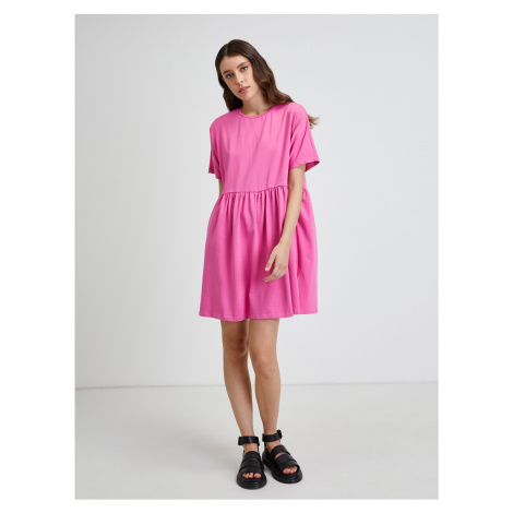 Tmavě růžové volné šaty Noisy May Kerry - Dámské
