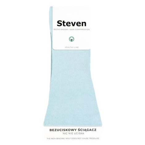 Steven 018 světle modré Netlakové ponožky