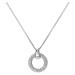Hot Diamonds Třpytivý stříbrný náhrdelník s diamantem a topazy Forever DP901 (řetízek, přívěsek)