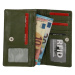 Double-D Zelená velká kožená peněženka "Dominas"