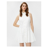 Koton Sleeveless Mini Shirt Dress