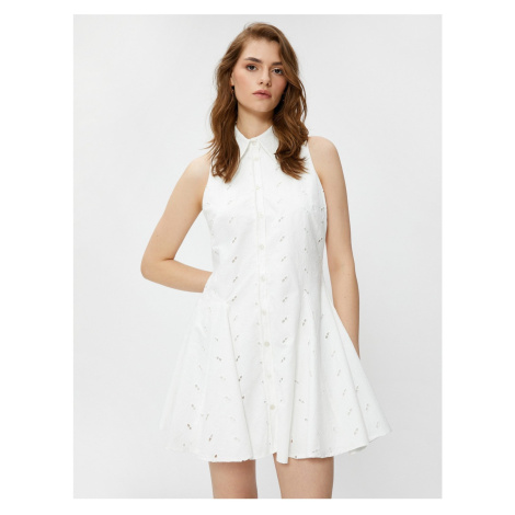 Koton Sleeveless Mini Shirt Dress